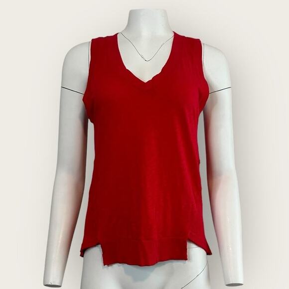 NWT | Bobi Los Angeles | Inset V-Neck Tank | Chili | Medium - Picture 1 of 14